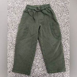 Zara Boys Olive Green Cargo Sweatpants